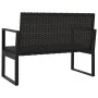 Juego de jardín con cojines 4 piezas ratán sintético negro de vidaXL, Sofás de exterior - Ref: Foro24-319199, Precio: 219,16 ...