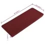 Alfombrilla autoadhesiva de escalera 15 uds rojo 65x24,5x3,5 cm de vidaXL, Alfombrillas para escalones - Ref: Foro24-343480, ...