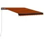 Toldo retráctil manual con LED naranja y marrón 300x250 cm de vidaXL, Toldos - Ref: Foro24-3055223, Precio: 273,38 €, Descuen...