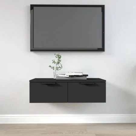 Armario de pared madera de ingeniería negro 68x30x20 cm de vidaXL, Estantes y estanterías - Ref: Foro24-811395, Precio: 65,93...