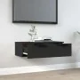 Armario de pared madera de ingeniería negro 68x30x20 cm de vidaXL, Estantes y estanterías - Ref: Foro24-811395, Precio: 65,93...