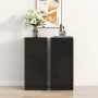 Aparador de madera contrachapada negro 30x30x70 cm de vidaXL, Aparadores - Ref: Foro24-811118, Precio: 110,16 €, Descuento: %