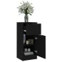 Aparador de madera contrachapada negro 30x30x70 cm de vidaXL, Aparadores - Ref: Foro24-811118, Precio: 110,16 €, Descuento: %