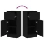 Aparador de madera contrachapada negro 30x30x70 cm de vidaXL, Aparadores - Ref: Foro24-811118, Precio: 110,16 €, Descuento: %