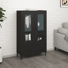 Aparador de madera de ingeniería negro 70x31x115 cm de vidaXL, Aparadores - Ref: Foro24-812556, Precio: 86,26 €, Descuento: %