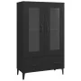 Aparador de madera de ingeniería negro 70x31x115 cm de vidaXL, Aparadores - Ref: Foro24-812556, Precio: 86,26 €, Descuento: %