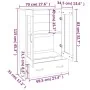 Aparador de madera de ingeniería negro 70x31x115 cm de vidaXL, Aparadores - Ref: Foro24-812556, Precio: 86,26 €, Descuento: %