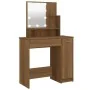 Tocador con LED roble marrón 86,5x35x136 cm de vidaXL, Tocadores para dormitorios - Ref: Foro24-820486, Precio: 97,49 €, Desc...