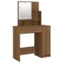 Tocador con LED roble marrón 86,5x35x136 cm de vidaXL, Tocadores para dormitorios - Ref: Foro24-820486, Precio: 97,49 €, Desc...
