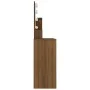 Tocador con LED roble marrón 86,5x35x136 cm de vidaXL, Tocadores para dormitorios - Ref: Foro24-820486, Precio: 97,49 €, Desc...