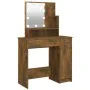 Tocador con LED color roble ahumado 86,5x35x136 cm de vidaXL, Tocadores para dormitorios - Ref: Foro24-820484, Precio: 85,97 ...