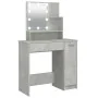 Concrete gray LED dressing table 86.5x35x136 cm by vidaXL, Bedroom Dressers - Ref: Foro24-808814, Price: 100,53 €, Discount: %