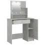 Concrete gray LED dressing table 86.5x35x136 cm by vidaXL, Bedroom Dressers - Ref: Foro24-808814, Price: 100,53 €, Discount: %