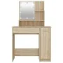 Tocador con LED color roble Sonoma 86,5x35x136 cm de vidaXL, Tocadores para dormitorios - Ref: Foro24-808813, Precio: 116,86 ...