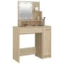 Tocador con LED color roble Sonoma 86,5x35x136 cm de vidaXL, Tocadores para dormitorios - Ref: Foro24-808813, Precio: 116,86 ...
