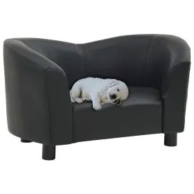 Sofá para perros cuero sintético negro 67x41x39 cm de vidaXL, Camas para perros - Ref: Foro24-170946, Precio: 95,11 €, Descue...