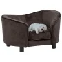 Sofá para perro felpa marrón 69x49x40 cm de vidaXL, Camas para perros - Ref: Foro24-170942, Precio: 112,08 €, Descuento: %