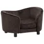 Sofá para perro felpa marrón 69x49x40 cm de vidaXL, Camas para perros - Ref: Foro24-170942, Precio: 112,08 €, Descuento: %