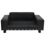 Sofá para perros felpa y cuero sintético negra 81x43x31 cm de vidaXL, Camas para perros - Ref: Foro24-170954, Precio: 81,38 €...