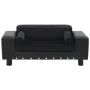 Sofá para perros felpa y cuero sintético negra 81x43x31 cm de vidaXL, Camas para perros - Ref: Foro24-170954, Precio: 81,38 €...