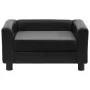 Sofá para perros felpa y cuero sintético negro 60x43x30 cm de vidaXL, Camas para perros - Ref: Foro24-170960, Precio: 76,35 €...