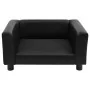 Sofá para perros felpa y cuero sintético negro 60x43x30 cm de vidaXL, Camas para perros - Ref: Foro24-170960, Precio: 76,35 €...