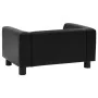 Sofá para perros felpa y cuero sintético negro 60x43x30 cm de vidaXL, Camas para perros - Ref: Foro24-170960, Precio: 76,35 €...