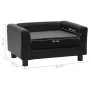 Sofá para perros felpa y cuero sintético negro 60x43x30 cm de vidaXL, Camas para perros - Ref: Foro24-170960, Precio: 76,35 €...