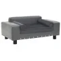 Sofá para perros felpa y cuero sintético gris 81x43x31 cm de vidaXL, Camas para perros - Ref: Foro24-170953, Precio: 75,27 €,...