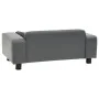Sofá para perros felpa y cuero sintético gris 81x43x31 cm de vidaXL, Camas para perros - Ref: Foro24-170953, Precio: 75,27 €,...