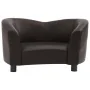 Sofá para perros cuero sintético marrón 67x41x39 cm de vidaXL, Camas para perros - Ref: Foro24-170947, Precio: 77,65 €, Descu...