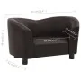 Sofá para perros cuero sintético marrón 67x41x39 cm de vidaXL, Camas para perros - Ref: Foro24-170947, Precio: 77,65 €, Descu...