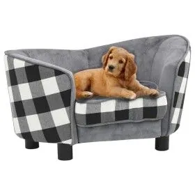 Sofá para perro felpa gris 68x38x38 cm de vidaXL, Camas para perros - Ref: Foro24-170963, Precio: 86,12 €, Descuento: %