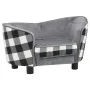 Sofá para perro felpa gris 68x38x38 cm de vidaXL, Camas para perros - Ref: Foro24-170963, Precio: 86,12 €, Descuento: %
