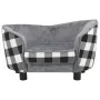 Sofá para perro felpa gris 68x38x38 cm de vidaXL, Camas para perros - Ref: Foro24-170963, Precio: 86,12 €, Descuento: %