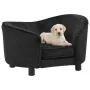 Sofá para perros felpa negro 69x49x40 cm de vidaXL, Camas para perros - Ref: Foro24-171021, Precio: 122,50 €, Descuento: %