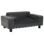 Sofá para perros felpa y cuero sintético gris oscuro 81x43x31cm de vidaXL, Camas para perros - Ref: Foro24-171044, Precio: 95...