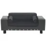 Sofá para perros felpa y cuero sintético gris oscuro 81x43x31cm de vidaXL, Camas para perros - Ref: Foro24-171044, Precio: 95...