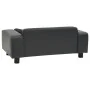 Sofá para perros felpa y cuero sintético gris oscuro 81x43x31cm de vidaXL, Camas para perros - Ref: Foro24-171044, Precio: 95...
