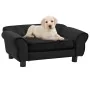 Sofá para perros felpa negro 72x45x30 cm de vidaXL, Camas para perros - Ref: Foro24-171038, Precio: 89,26 €, Descuento: %