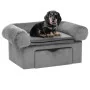 Sofá para perros con cajón felpa gris 75x50x38 cm de vidaXL, Camas para perros - Ref: Foro24-171076, Precio: 111,08 €, Descue...