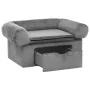 Sofá para perros con cajón felpa gris 75x50x38 cm de vidaXL, Camas para perros - Ref: Foro24-171076, Precio: 111,08 €, Descue...