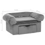 Sofá para perros con cajón felpa gris 75x50x38 cm de vidaXL, Camas para perros - Ref: Foro24-171076, Precio: 111,08 €, Descue...
