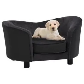 Sofá para perros felpa y cuero sintético negro 69x49x40 cm de vidaXL, Camas para perros - Ref: Foro24-171032, Precio: 113,23 ...