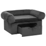 Sofá para perros con cajón felpa gris oscuro 75x50x38 cm de vidaXL, Camas para perros - Ref: Foro24-171079, Precio: 102,06 €,...