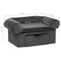 Sofá para perros con cajón felpa gris oscuro 75x50x38 cm de vidaXL, Camas para perros - Ref: Foro24-171079, Precio: 102,06 €,...