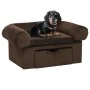Sofá para perros con cajón felpa marrón 75x50x38 cm de vidaXL, Camas para perros - Ref: Foro24-171077, Precio: 110,38 €, Desc...