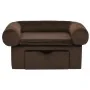 Sofá para perros con cajón felpa marrón 75x50x38 cm de vidaXL, Camas para perros - Ref: Foro24-171077, Precio: 110,38 €, Desc...