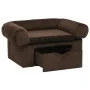 Sofá para perros con cajón felpa marrón 75x50x38 cm de vidaXL, Camas para perros - Ref: Foro24-171077, Precio: 110,38 €, Desc...