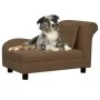 Sofá para perros con almohada marrón felpa 83x44x44 cm de vidaXL, Camas para perros - Ref: Foro24-171101, Precio: 134,62 €, D...